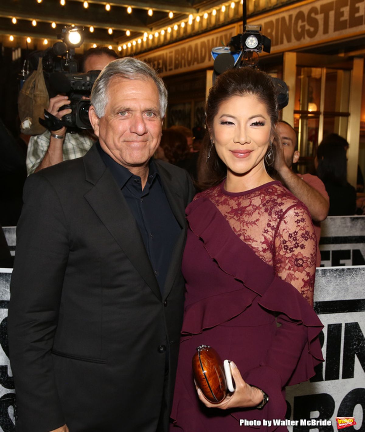 Leslie Moonves and wife Julie Chen at 