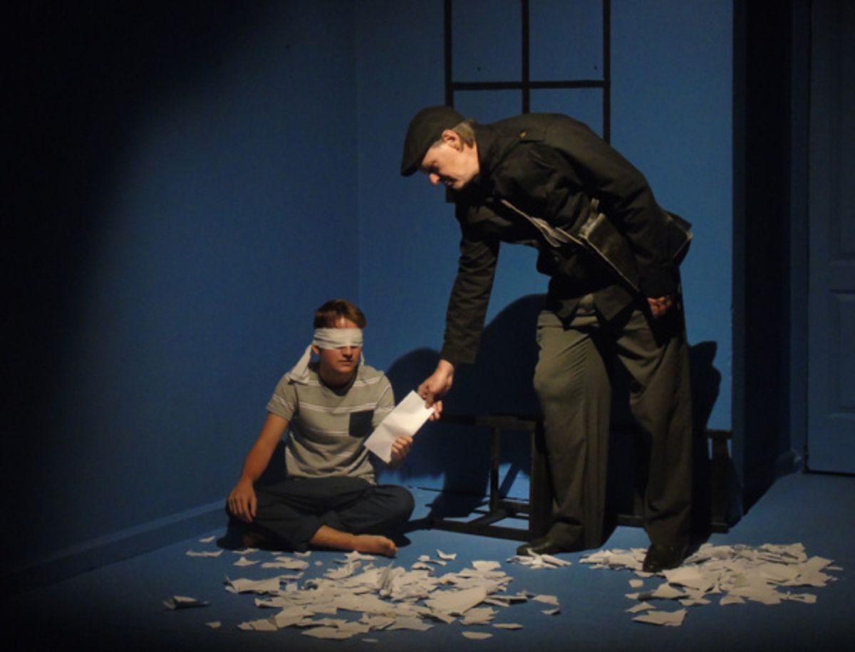 Buddy Handleson (Young Man) and Edgar Allan Poe IV (Postman) in afterlife: a ghost story by Steve Yockey at 