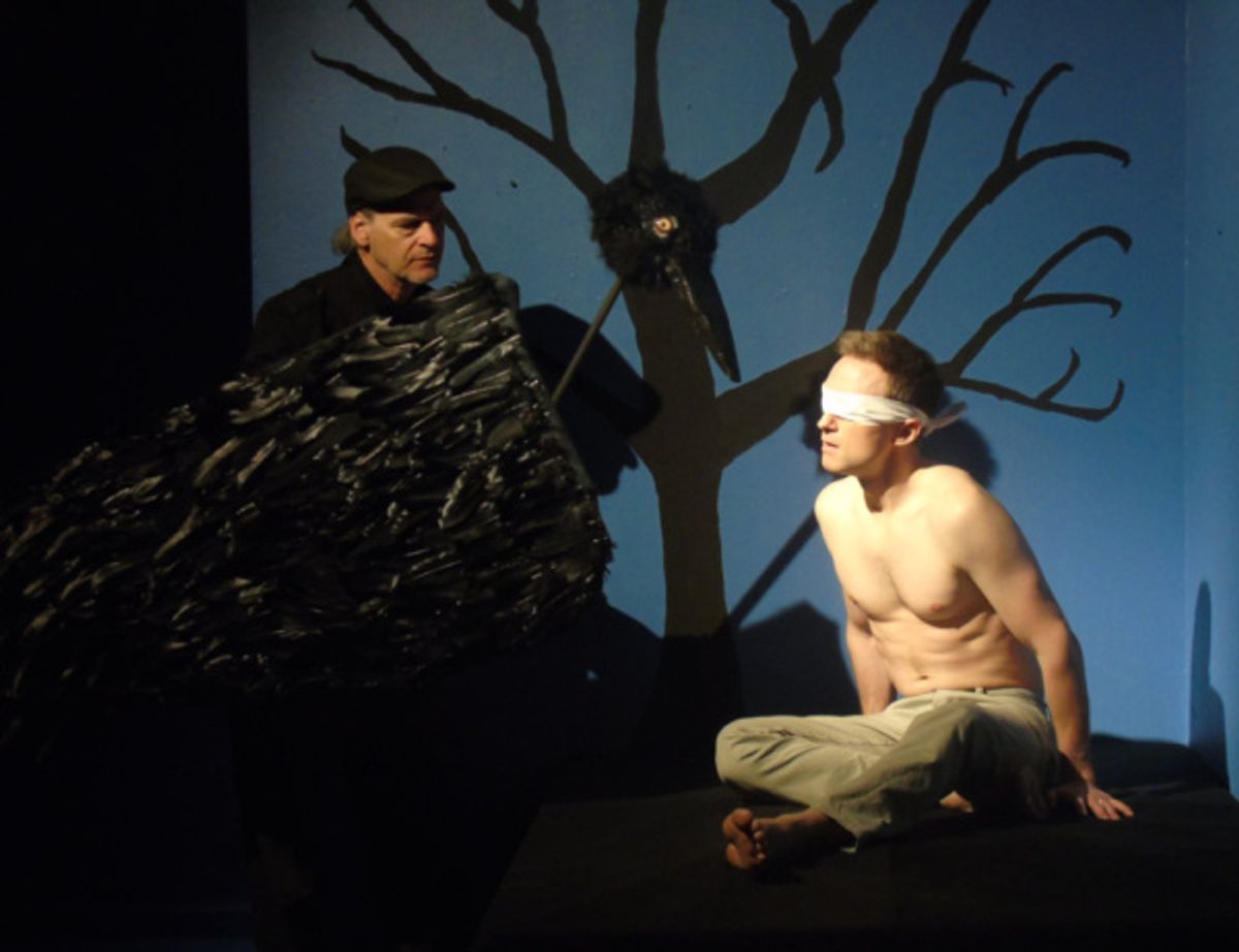 Edgar Allan Poe IV (Blackbird) and Joshua James Knightley (Connor) in afterlife: a ghost story by Steve Yockey at 