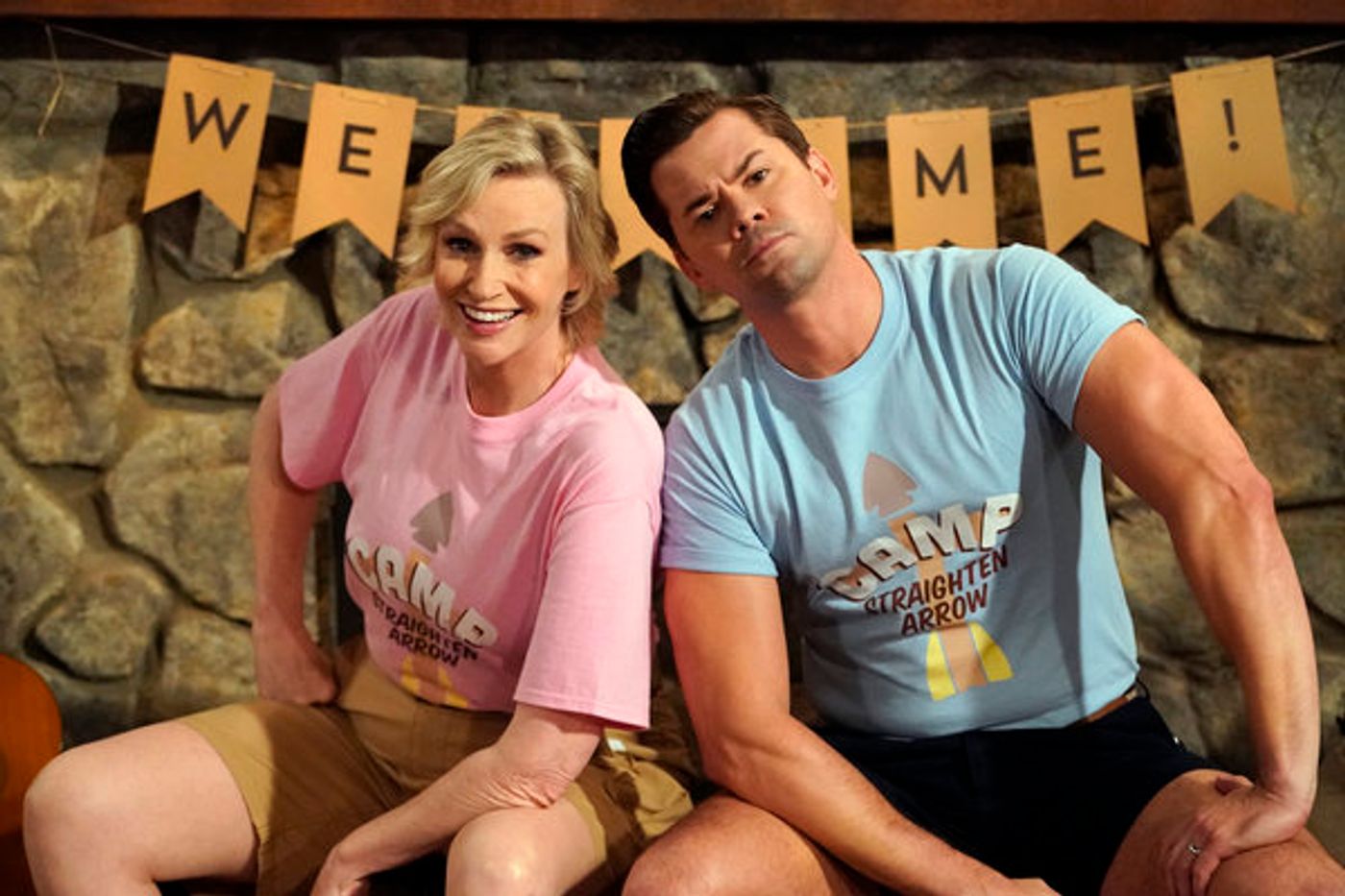 Photo Flash: First Look - Andrew Rannells, Jane Lynch Guest on WILL & GRACE!  Image