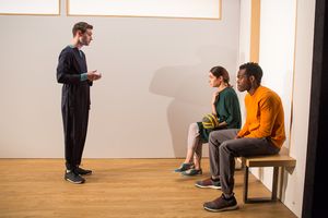 Will Conolly, Cristin Milioti, and William Jackson Harper Photo