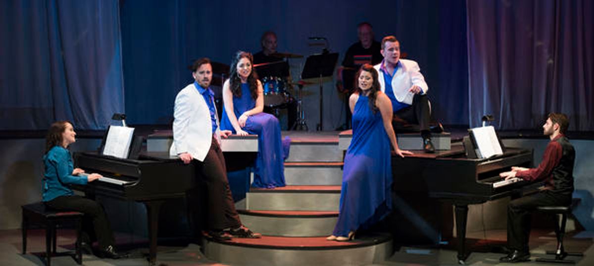 The cast of TICKLING THE IVORIES at Stage Door Theatre at 