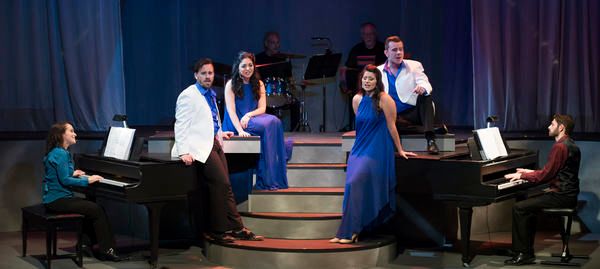The cast of TICKLING THE IVORIES at Stage Door Theatre Photo