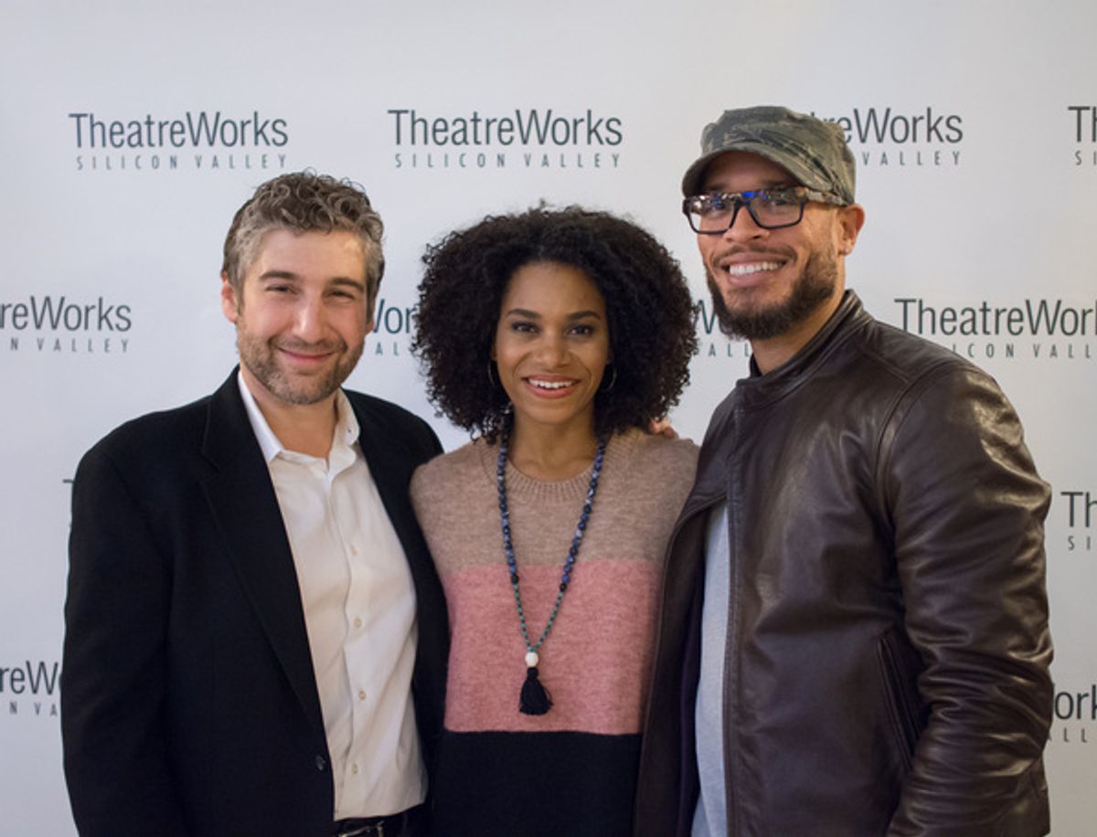 Scott Schwartz, Kelly McCreary, and Pete Chatmon at 