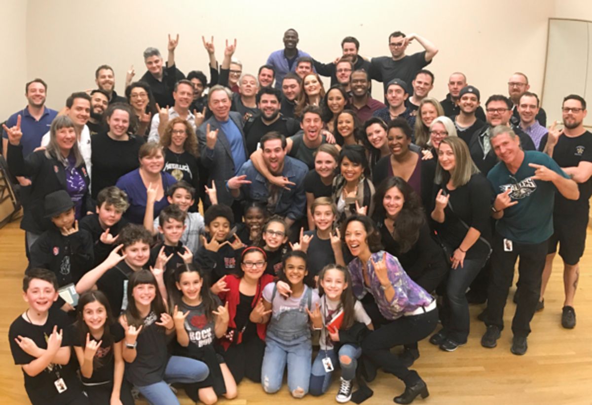 Andrew Lloyd Webber with the touring company of SCHOOL OF ROCK - THE MUSICAL in Columbus, Ohio. at 
