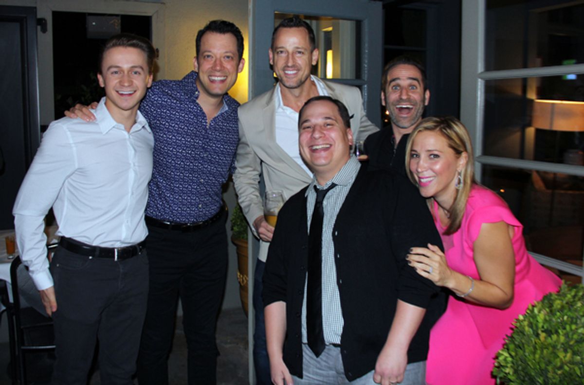 Riley Costello, John Tartaglia, Josh Adamson, Jared Gertner, Ben Giroux, Becky Lythgoe at 