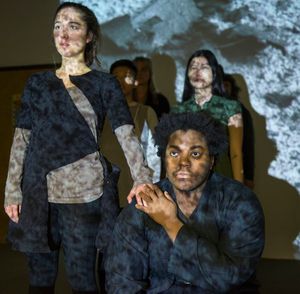 Ashlyn Lozano and Edward Mawere with the cast Photo