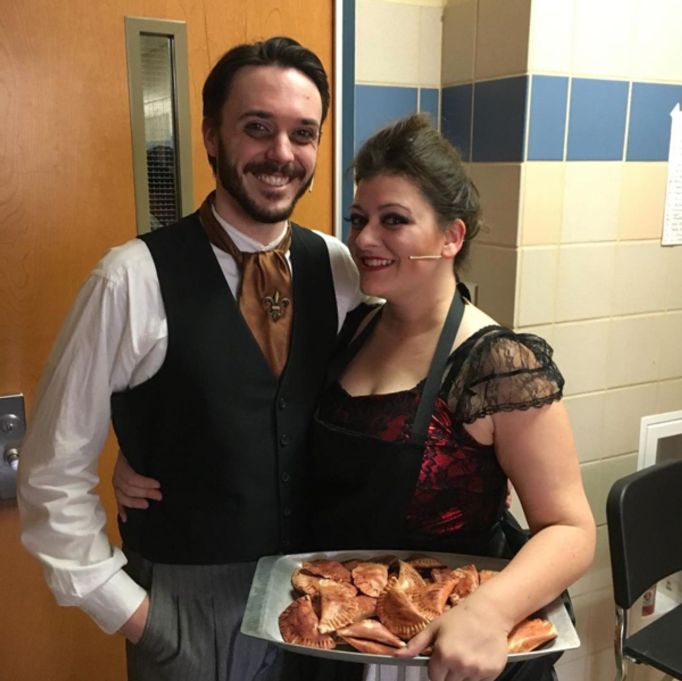 Photo Flash: More Hot Pies! SWEENEY TODD Pops in for a Two Show Day, and More Saturday Intermission Pics!  Image