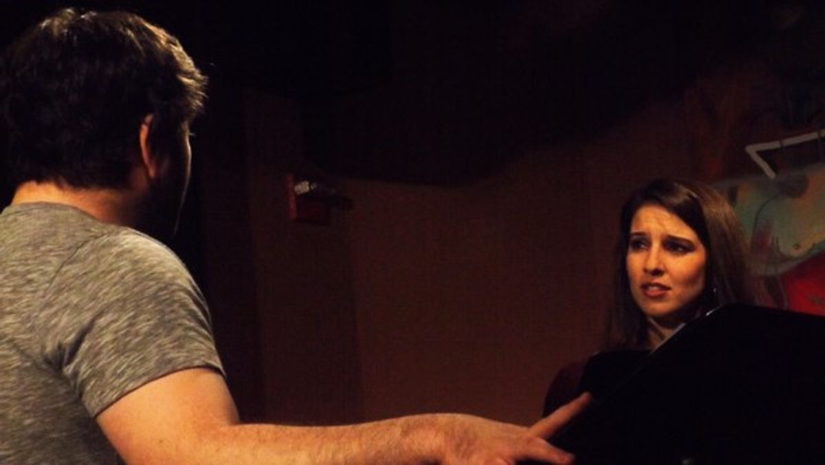 Hillary Porter and Alex Brightman at 