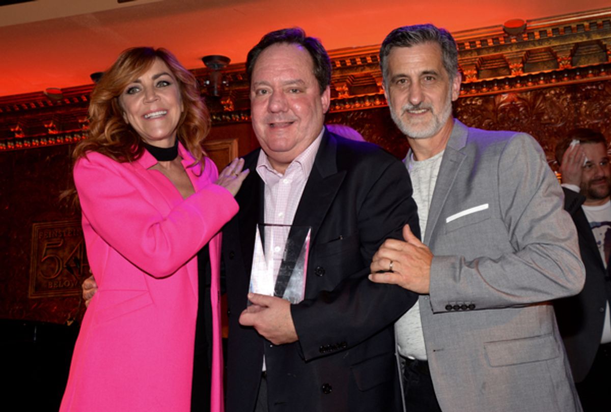 Andrea McArdle, James L. Nederlander and Bill Berloni at 