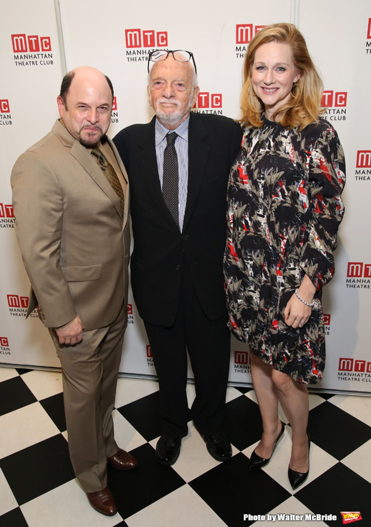 Jason Alexander, Hal Prince and Laura Linney  at 