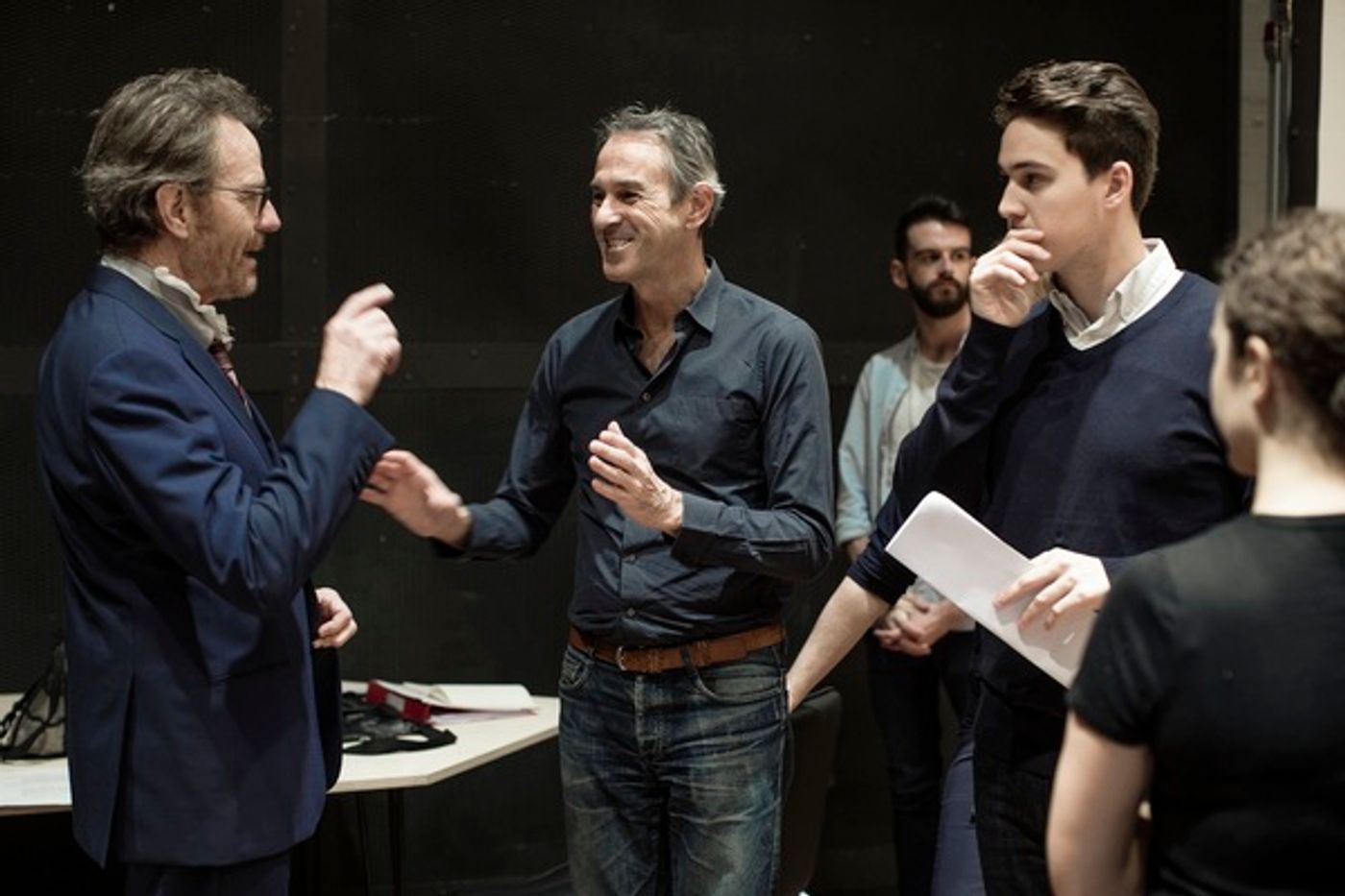 Photo Flash: Inside Rehearsals with Bryan Cranston, Michelle Dockery, and Cast of NETWORK at National Theatre  Image