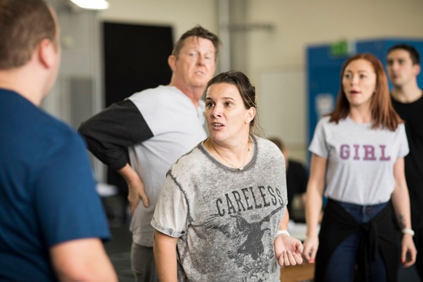 Photo Flash: Freddie Flintoff, Sam Bailey and Natasha Hamilton in Rehearsal for FAT FRIENDS THE MUSICAL  Image