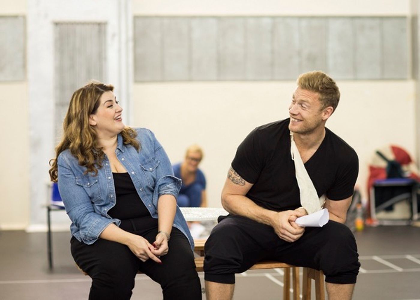 Photo Flash: Freddie Flintoff, Sam Bailey and Natasha Hamilton in Rehearsal for FAT FRIENDS THE MUSICAL  Image