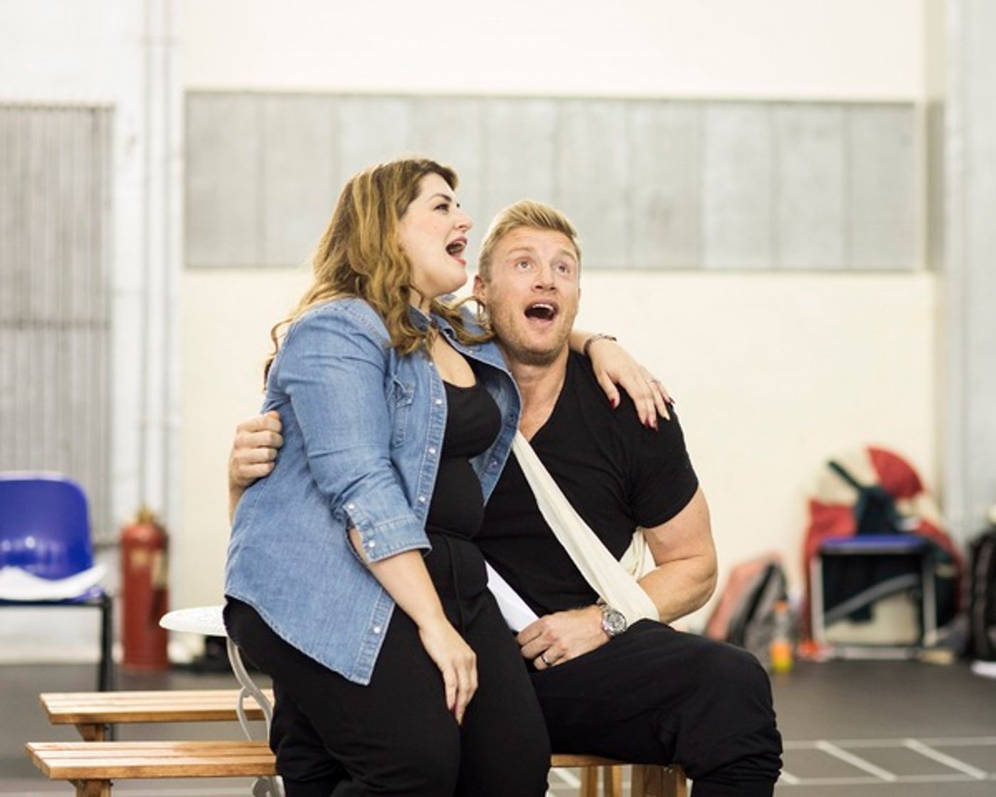 Photo Flash: Freddie Flintoff, Sam Bailey and Natasha Hamilton in Rehearsal for FAT FRIENDS THE MUSICAL  Image
