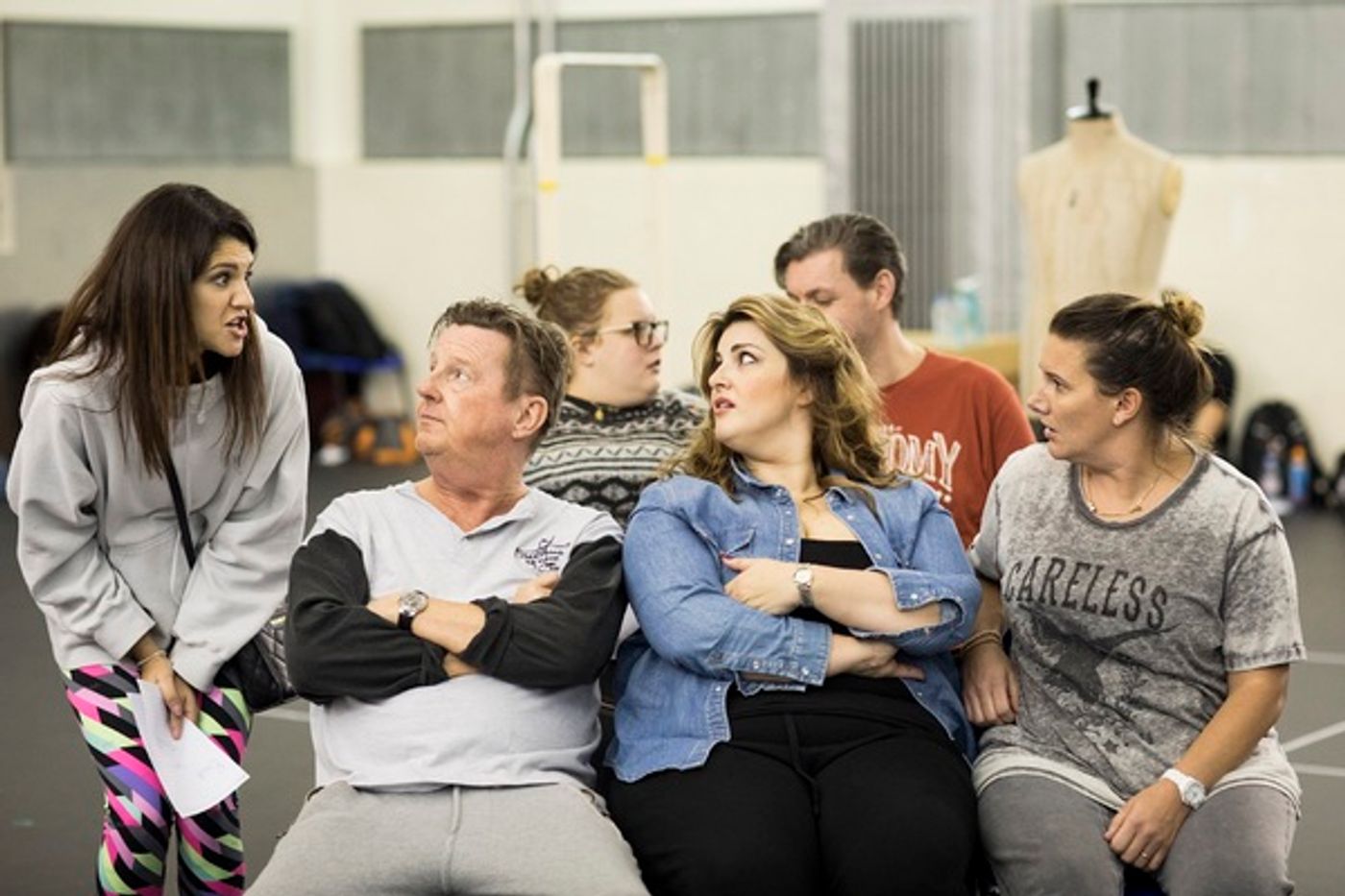 Photo Flash: Freddie Flintoff, Sam Bailey and Natasha Hamilton in Rehearsal for FAT FRIENDS THE MUSICAL  Image