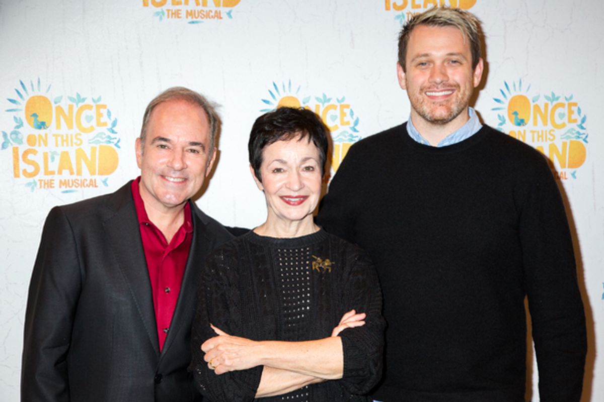 Stephen Flaherty, Lynn Ahrens, Michael Arden at 
