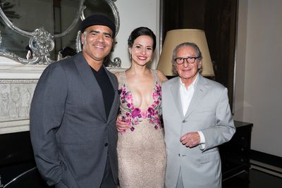 Mandy Gonzalez with Christopher Jackson and Sander Jacobs Photo