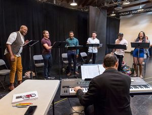 Dedrick A. Bonner, William Cooper Howell, John Devereaux, Elijah Reyes, Wilkie Ferguson III and Zakiya Young @ BroadwayWorld Dedrick A. Bonner, William Cooper Howell, John Devereaux, Elijah Reyes, Wilkie Fergus Photo