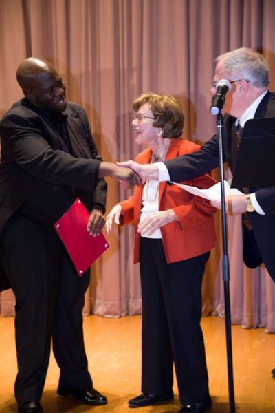Errin Brooks, Mildred Miller Posvar and Jeff Cunningham.  Photo