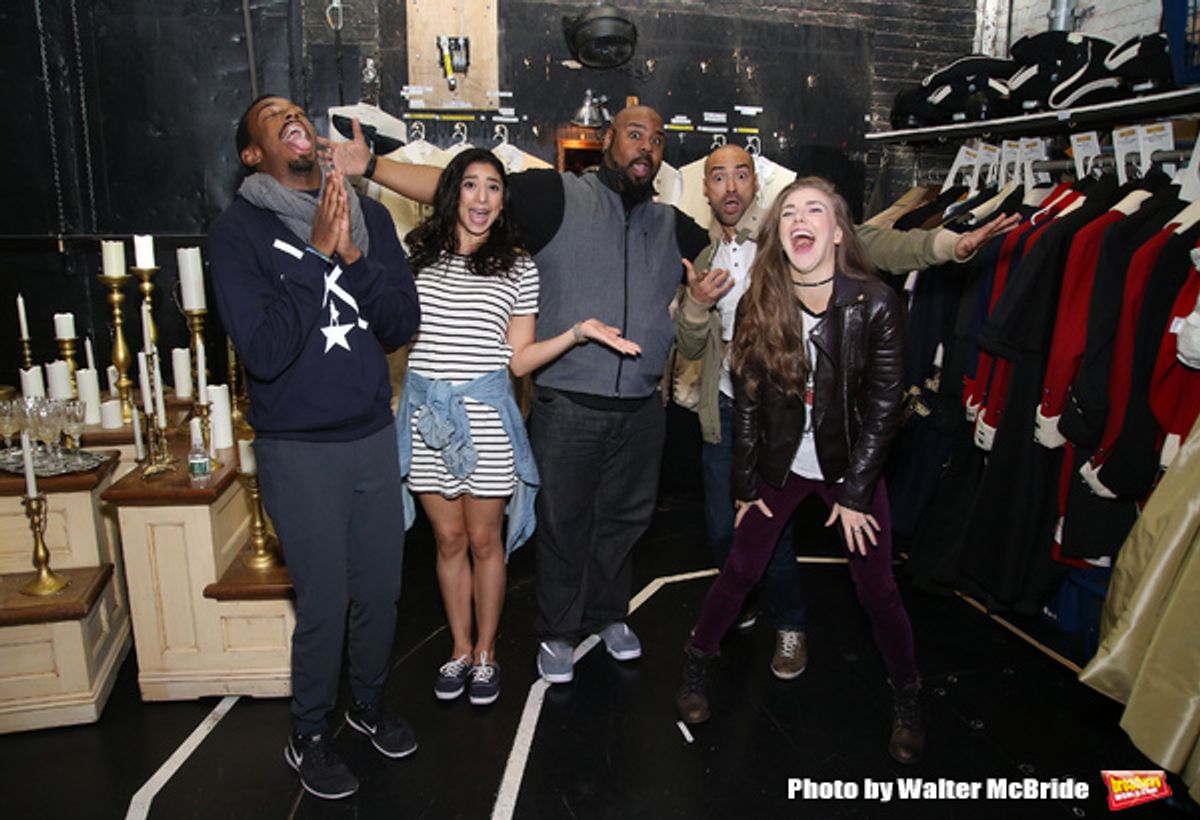 Tyler McKenzie, Lauren Boyd, James Monroe Tglehart, Jevon McFerrin and Eliza Ohman at 