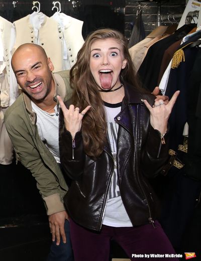 Jevon McFerrin and Eliza Ohman backstage before The Rockefeller Foundation and The Gi Photo
