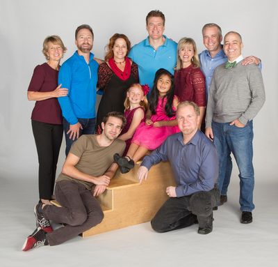 Cast members of Dr. Seuss's How the Grinch Stole Christmas! at The Old Globe with dir Photo