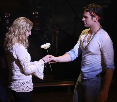 Caissie Levy and Jonathan Groff Photo