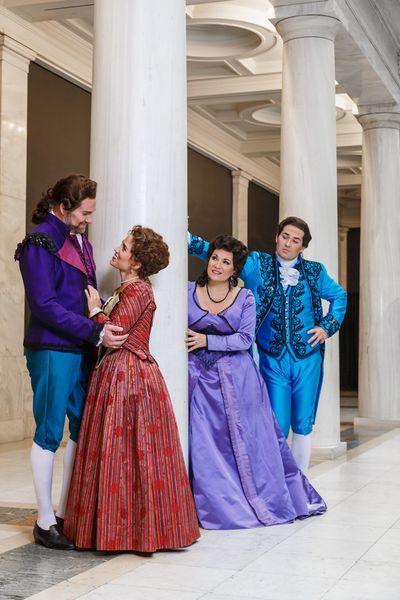 left to right: Figaro (Tyler Simpson), Susanna (JoÃ©lle Harvey), Countess Almaviva  Photo