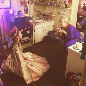 Anastasia (Broadway): @mollyisrushing This #sip is brought to you by my favorite part of the show. Sneaking into her dressing room and getting life advice from Mary Beth Peil. #anastasiamusical #nana #home #love #family 📷 @zachmadkins @ BroadwayWorld Anastasia (Broadway): @mollyisrushing This #sip is brought to you by my favorite part Photo