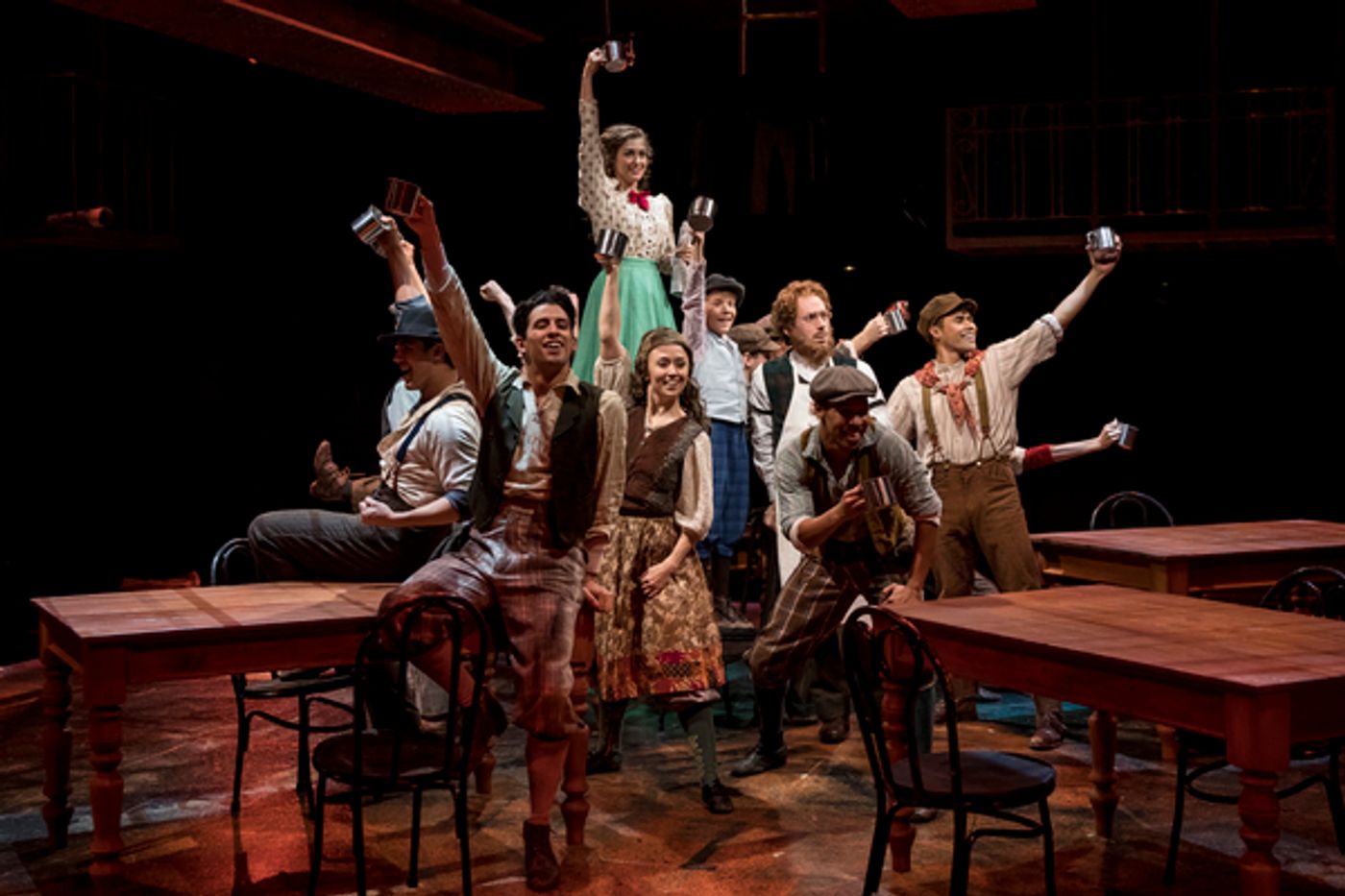 Photo Flash: Seize the Day! First Look at Patrick Rooney, Eliza Palasz and More in NEWSIES at The Marriott Theatre  Image