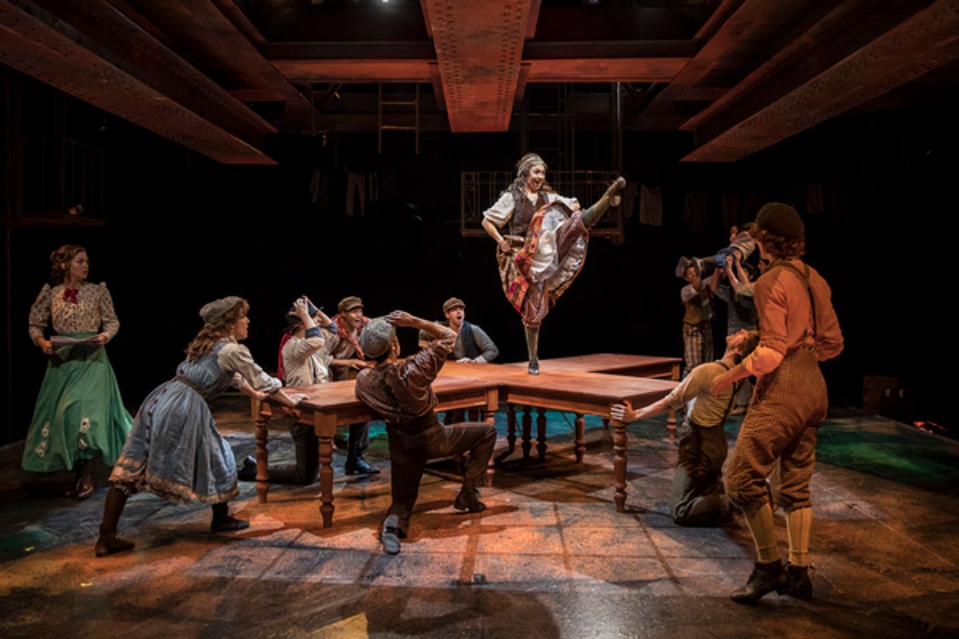 Photo Flash: Seize the Day! First Look at Patrick Rooney, Eliza Palasz and More in NEWSIES at The Marriott Theatre  Image