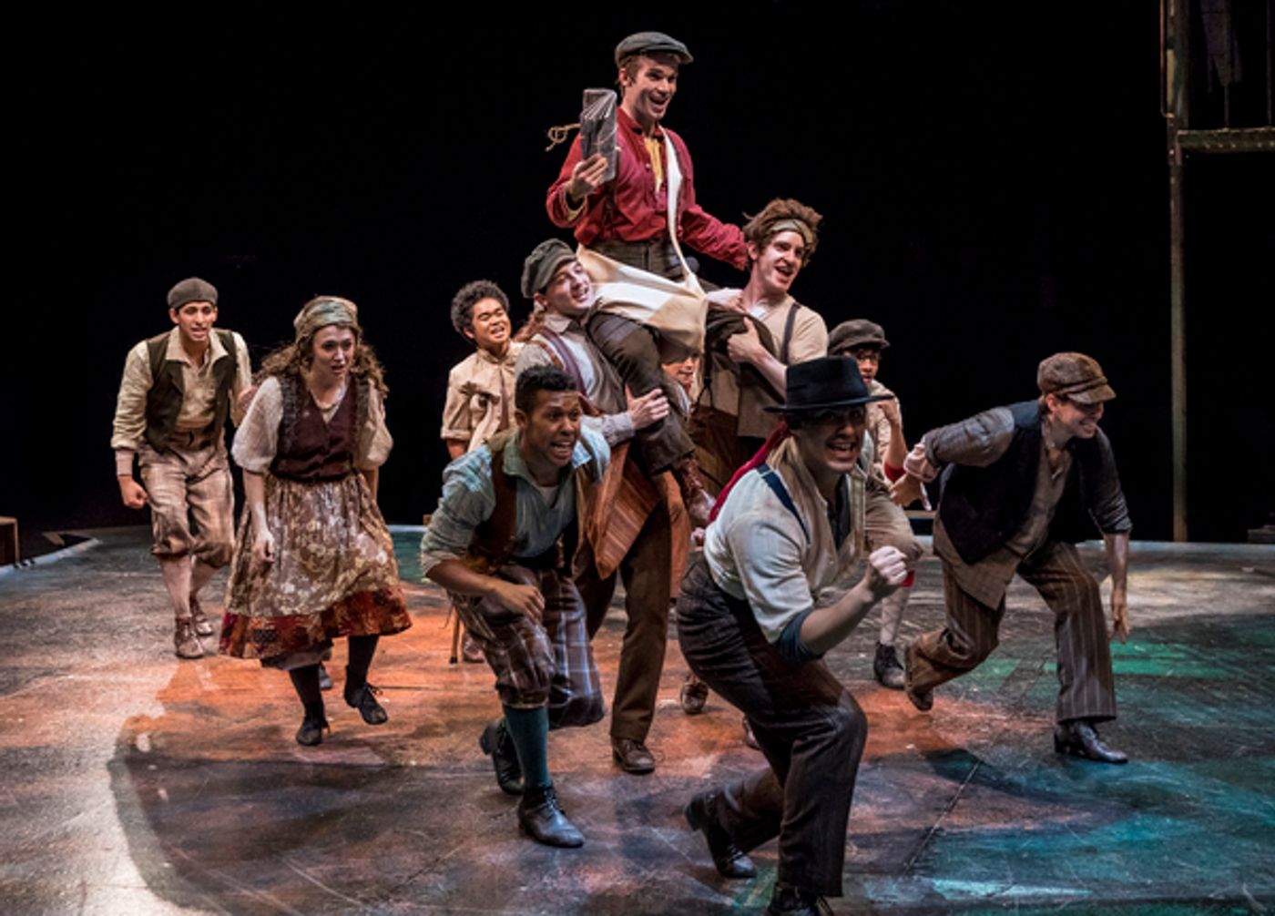 Photo Flash: Seize the Day! First Look at Patrick Rooney, Eliza Palasz and More in NEWSIES at The Marriott Theatre  Image