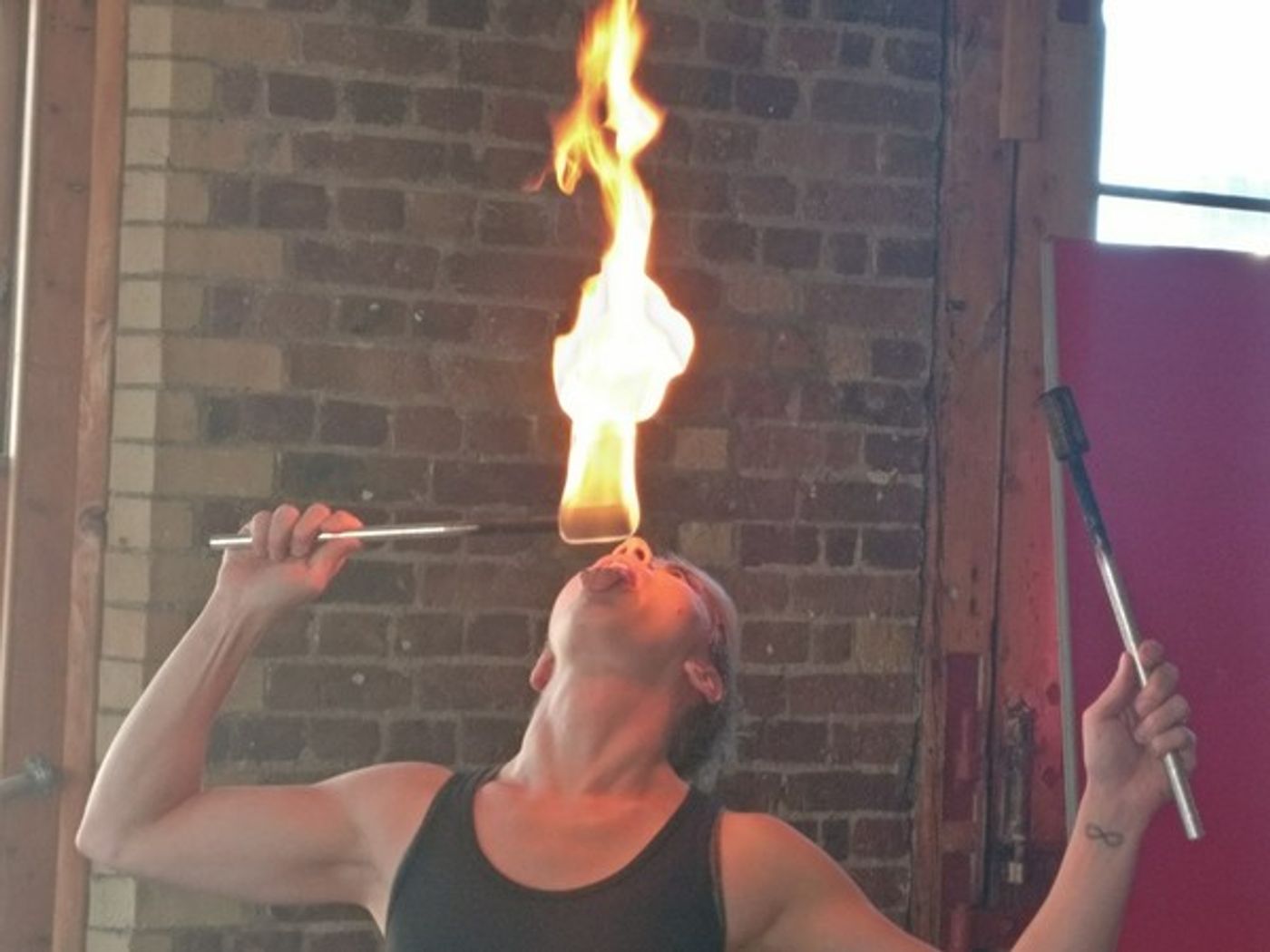 Photo Flash: BARNUM Gets Fiery in Rehearsal at Menier Chocolate Factory  Image