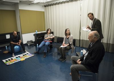 Orlando Pabotoy, Lola Kirke, Miriam Shor, Ebon Moss-Bachrach and John Doman Photo