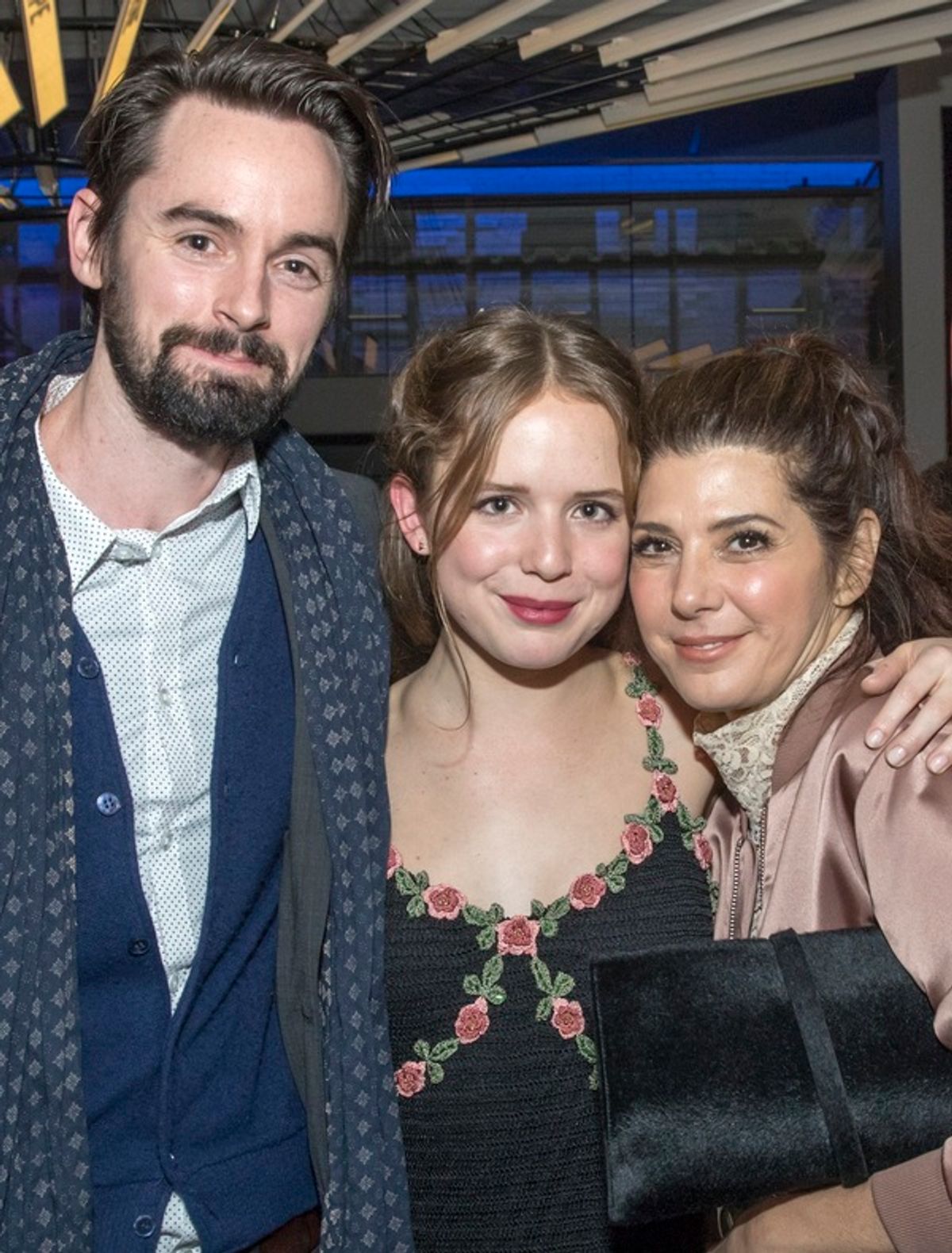 Naian Gonzalez Norvind with Marissa Tomei and guest at 