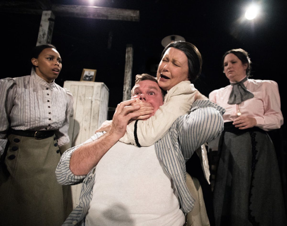  (Left-right) Maya Hooks, Myesha-Tiara; Photo 7 - Raina Lynn, Scott Westerman at 