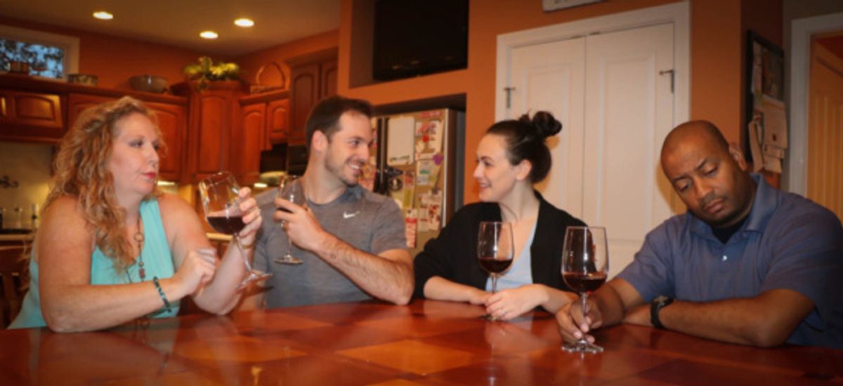 Torie Pate as Maureen, Phineas Clark as Ian, Becca Howell as Ella and Derek Snow as Peter. 
Directed by Lauren Carr
Photo Credit: Kristy Rucker at 