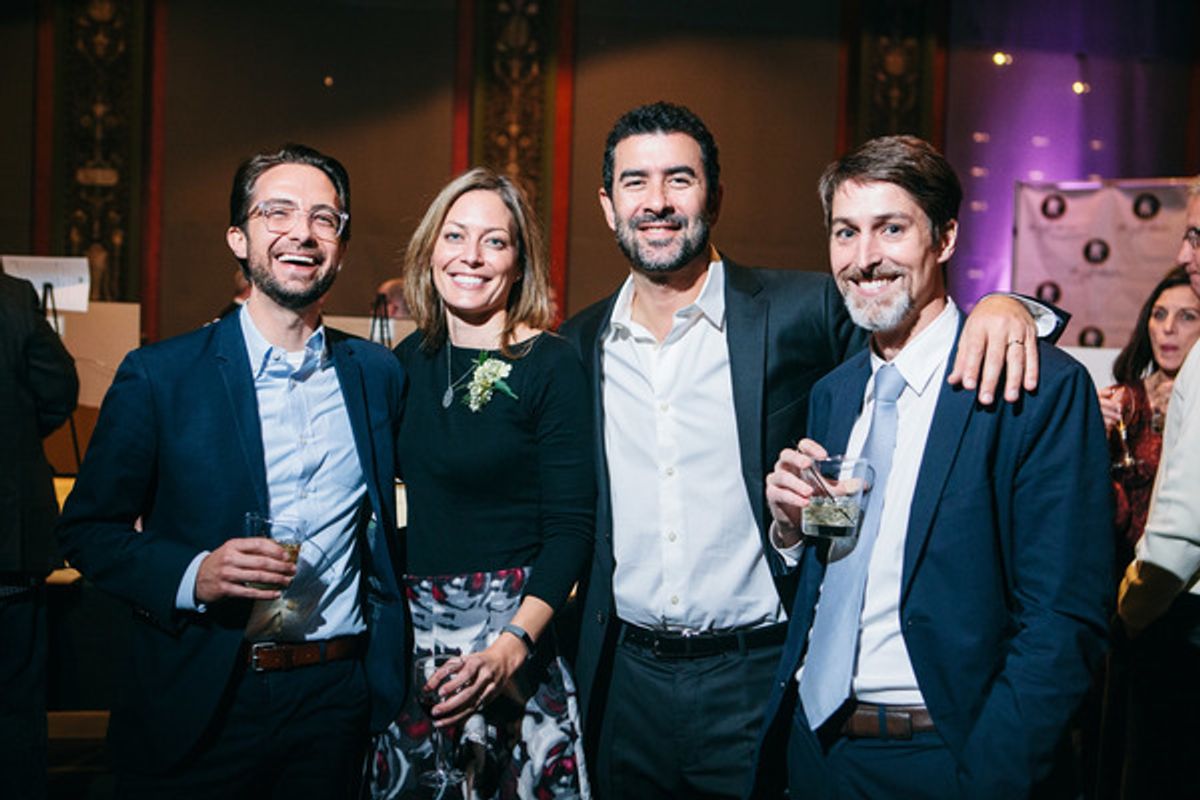 Matt Savage, Board member Lori Dimun, Ross Dimun and Matt Pryor at 