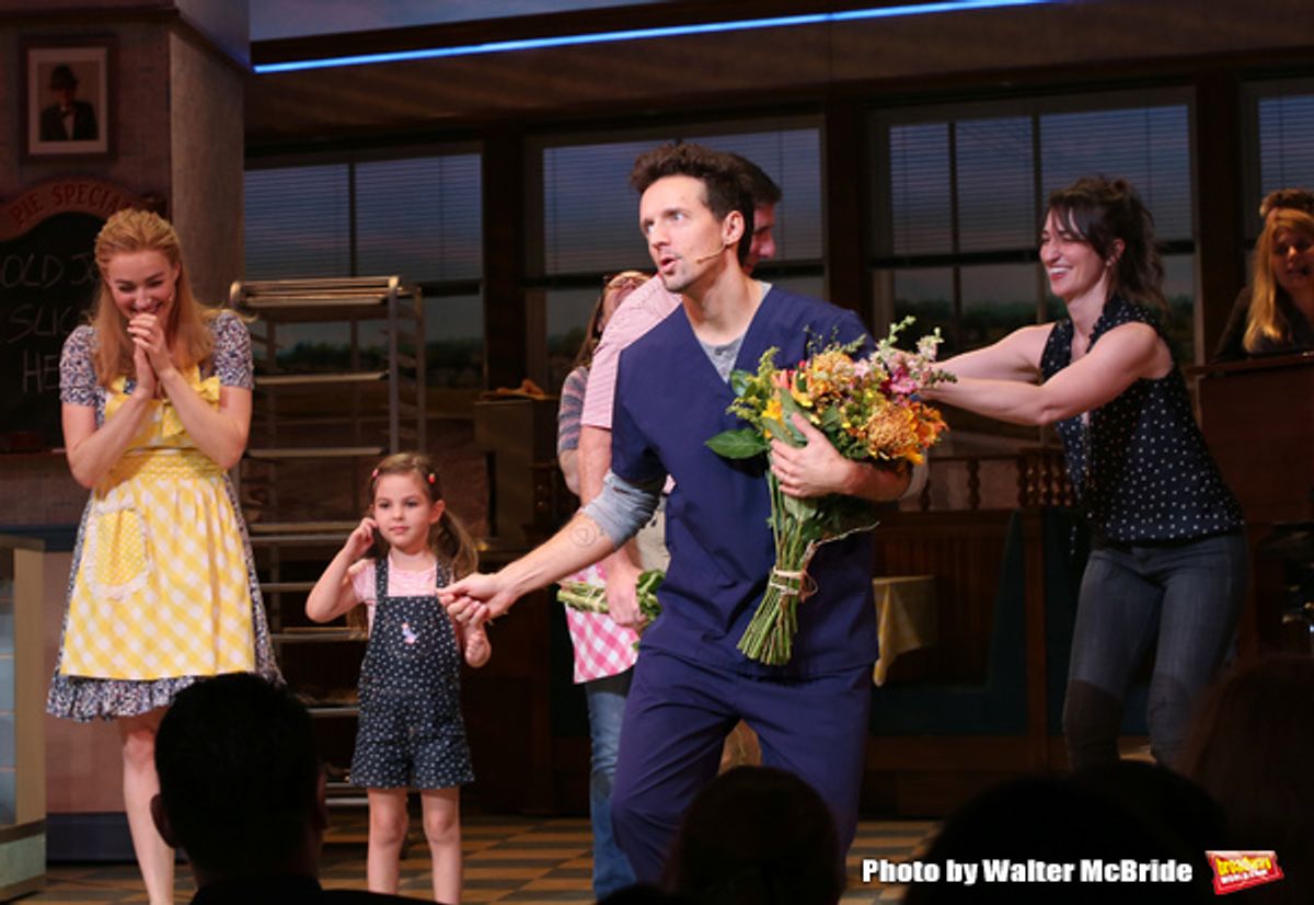 Betsy Wolfe, Victoria Collett, Sara Bareilles and Jason Mraz  at 