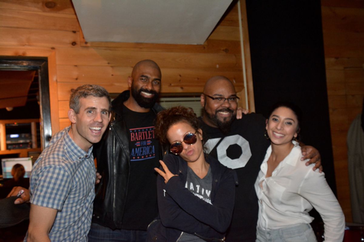 Kurt Crowley, Nik Walker, Lexi Lawson, James Monroe Iglehart and Lauren Boyd at 