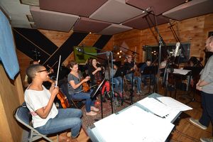 The string section that includes- Adda Kridler (Violin)m Tallie Brunfelt (Violing) Hiroko Taguci (Violin), Aik Julianne (Cello), Sarah Zun (Violin), Martin Agee (Violin), Monica Davis (Violin) Jason Mellow (Violin), Krzystef Kuznik (Violin) and Sarah Car @ BroadwayWorld The string section that includes- Adda Kridler (Violin)m Tallie Brunfelt (Violing) Hi Photo