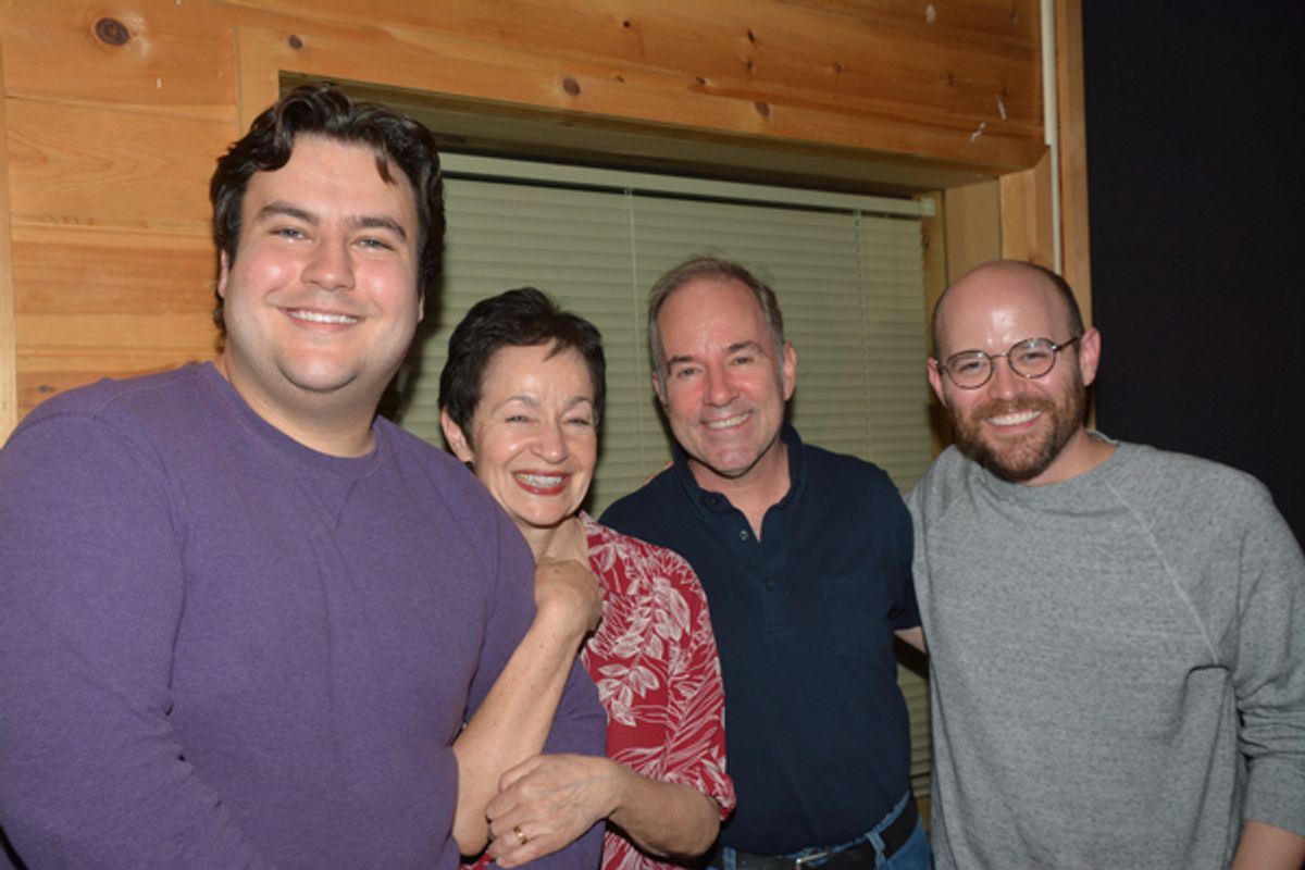 Caleb Hayes, Lynn Ahrens, Stephen Flaherty and Steve Malone at 