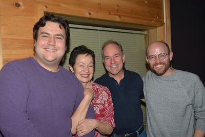 Caleb Hayes, Lynn Ahrens, Stephen Flaherty and Steve Malone Photo