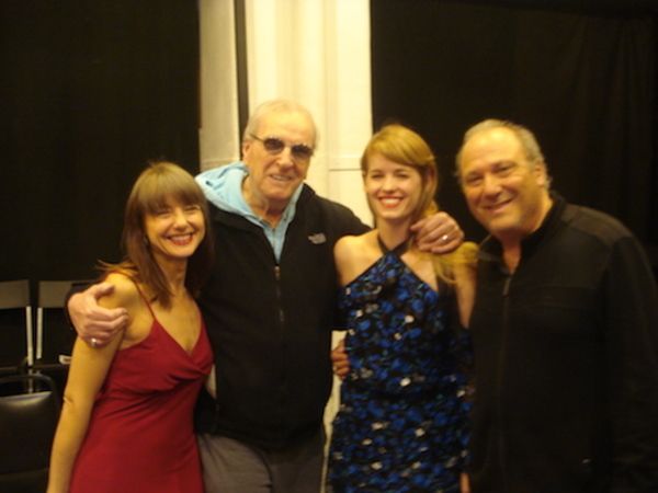 Maja Wampuscyz, Danny Aiello, Christy Escobar and playwright Richard Vetere Photo