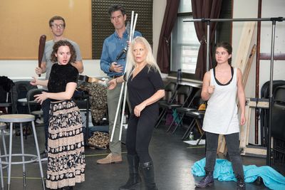 Director B.H. Barry and company in rehearsal for his newest show, The Enlightenment o Photo