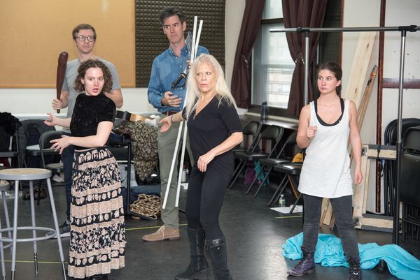 Director B.H. Barry and company in rehearsal for his newest show, The Enlightenment o Photo