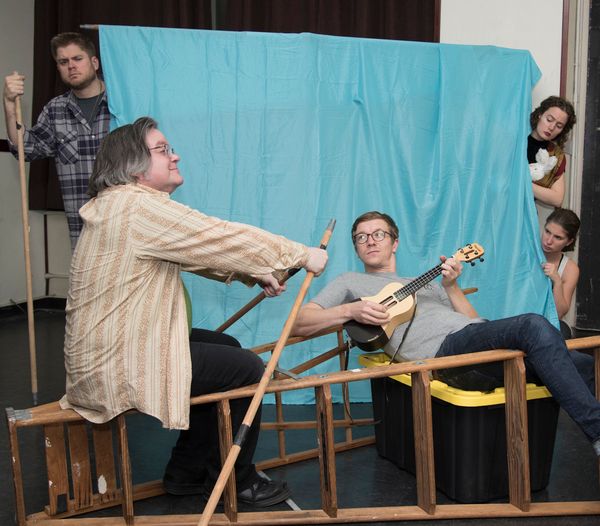 Director B.H. Barry and company in rehearsal for his newest show, The Enlightenment o Photo