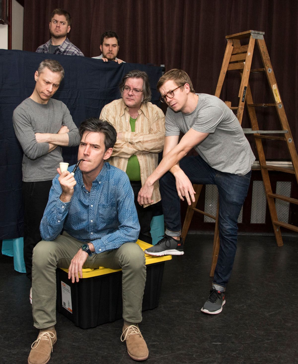 Director B.H. Barry and company in rehearsal for his newest show, The Enlightenment of Mr. Mole at 