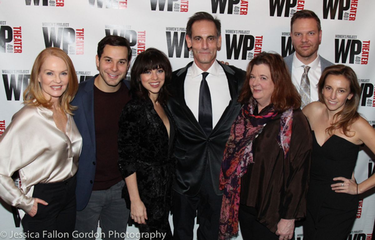 Marg Helgenberger, Skylar Astin, Krysta Rodriguez, Damian Young, Theresa Rebeck, Jim Parrack, and Adrienne Campbell-Holt at 
